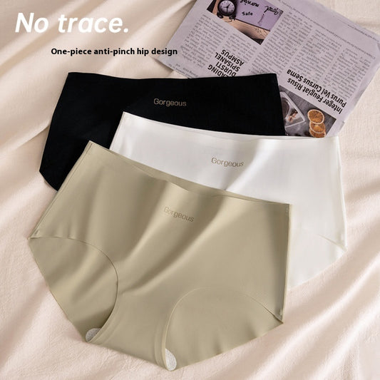 Yoga Fitness Silk Antibacterial Crotch Seamless Underwear