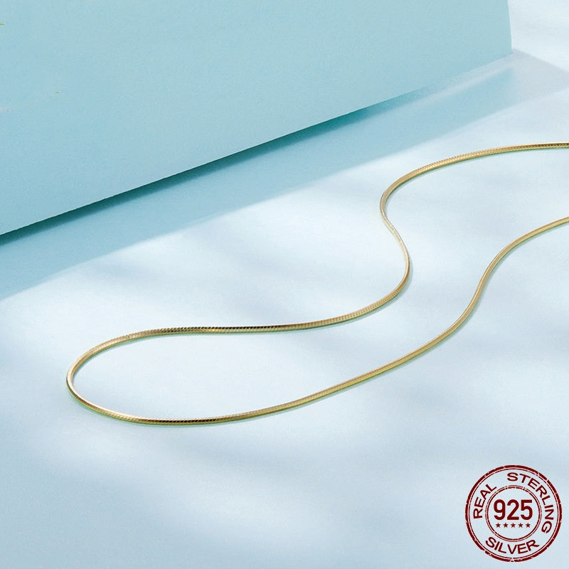 S925 Sterling Silver Plated K Gold Base Necklace