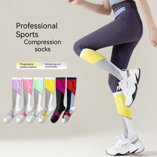 Womens Long Compression Socks For Cycling And Fitness