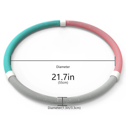 Weighted Fitness Hoop Portable Waist Friendly-Foldable Indoor Foldable Exercise