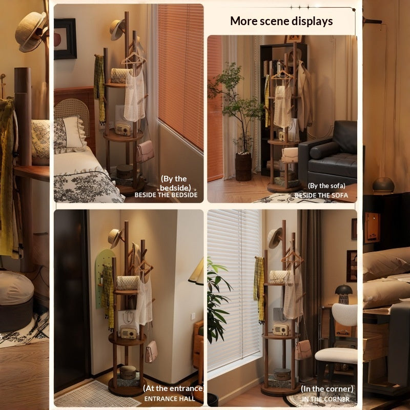 Simple Rotating Coat And Hat Rack For Home Use