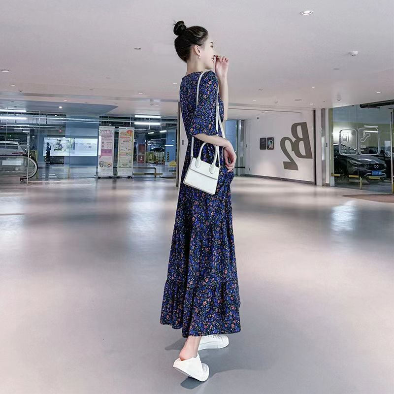 Summer New Korean-style Floral Print Dress For Women