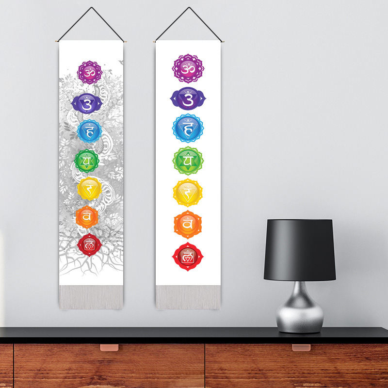 Wall-hanging Yoga Series Decorative Fabric Tapestry Bohemian-style Tasseled Wall Hanging