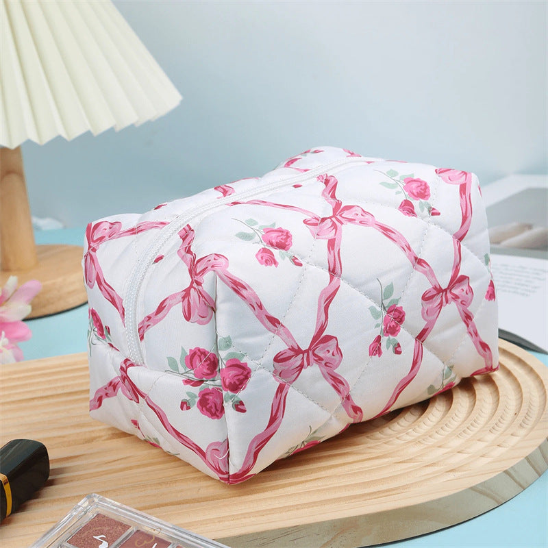 Large Capacity Travel Multifunctional Floral Makeup Bag