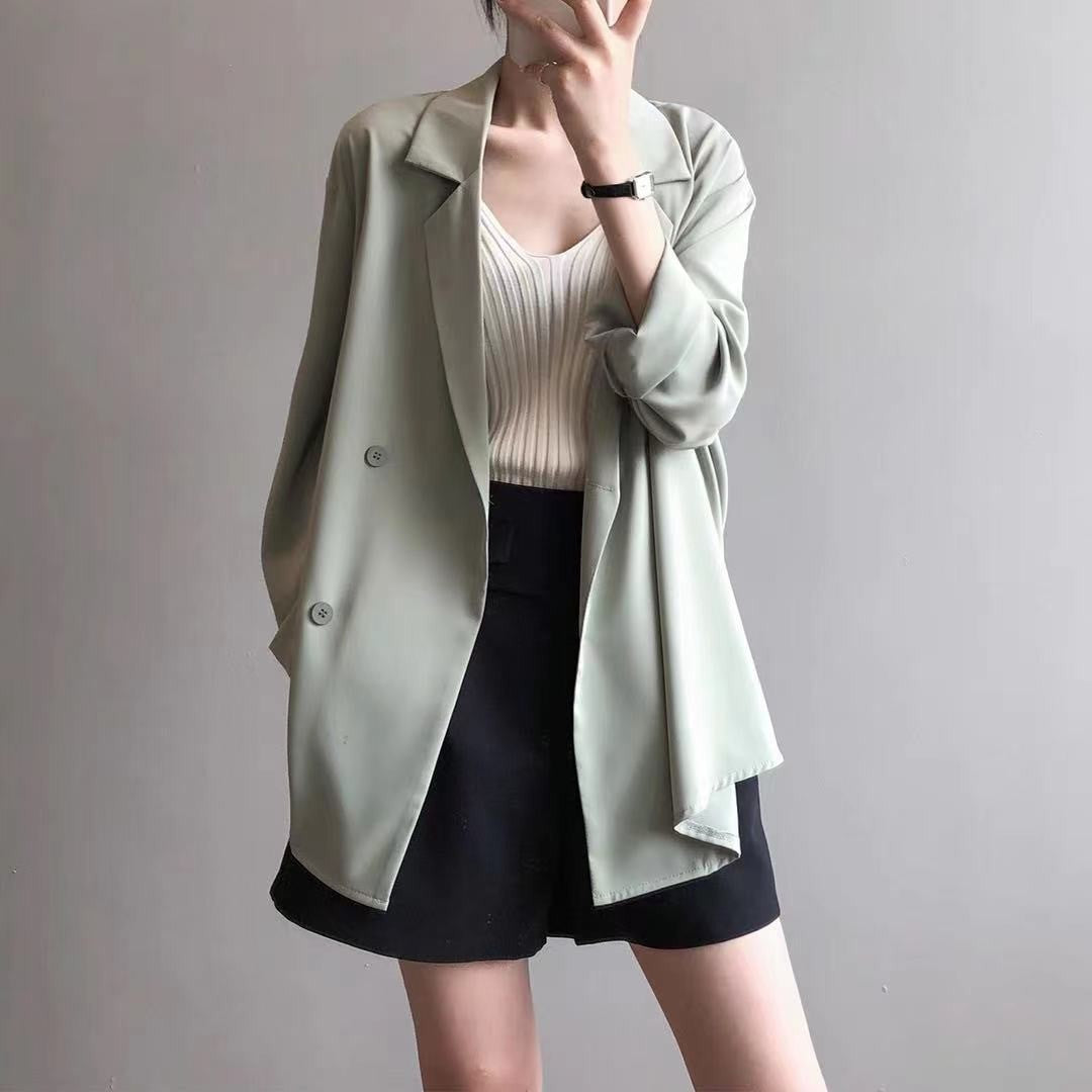 Lightweight British-Style Loose-Fit Korean-Style Sun-Protective Blazer