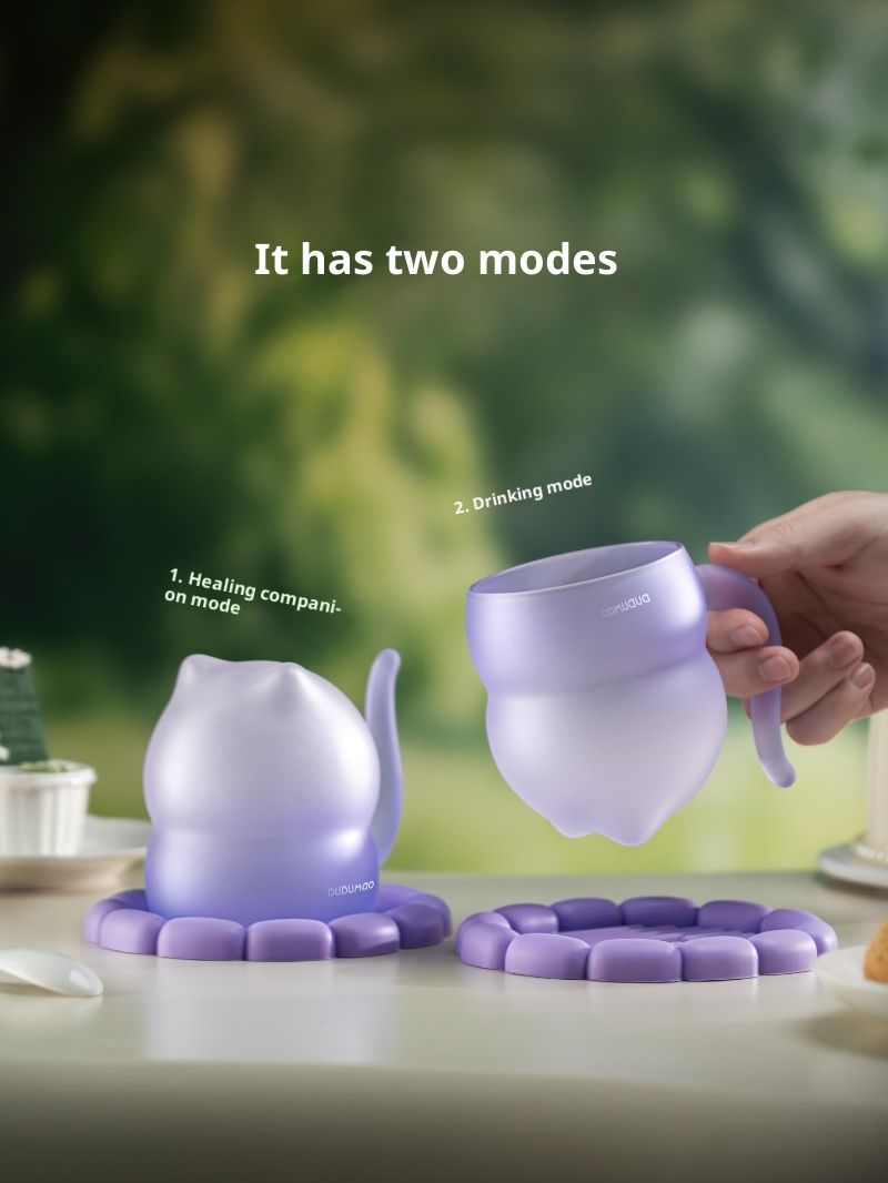 Cute Pet-shaped Grape Purple Heat-resistant Glass Water High-value Coffee Cup Design Gift