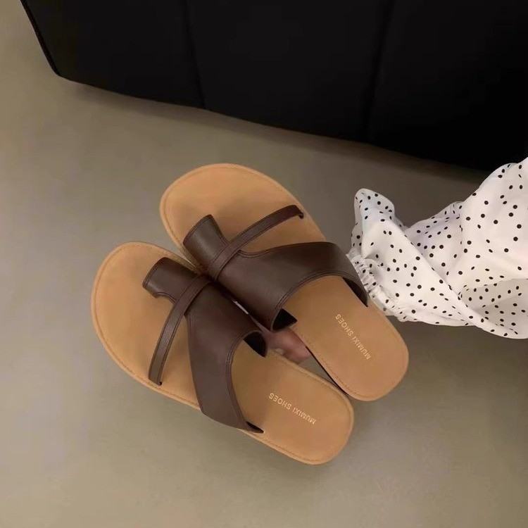 Women Minimalist Criss Cross Strap Flat Slide Sandals, Soft Suede Like Insole Summer Casual  Outdoor Beach Daily Wear Slippers