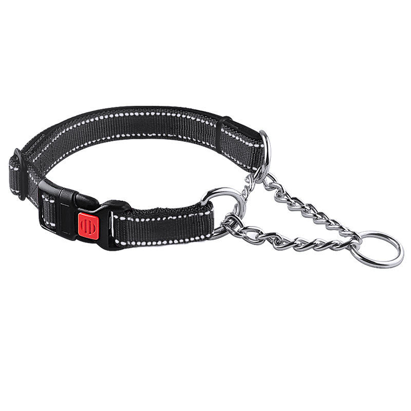 Reflective Nylon Stainless Steel Pet Collar