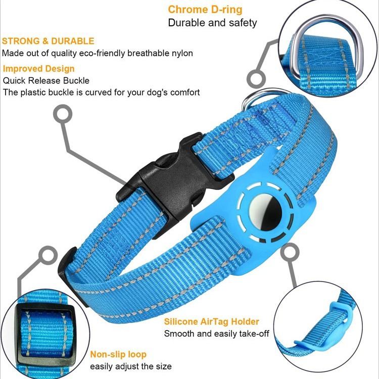 Cross-Border Reflective Adjustable Cat And Dog Anti-Lost Pet Collar