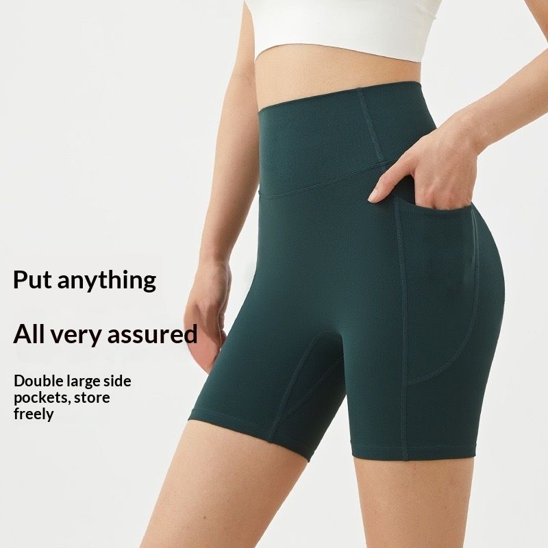 High-waisted Butt-lifting Workout Shorts For Outdoor Training