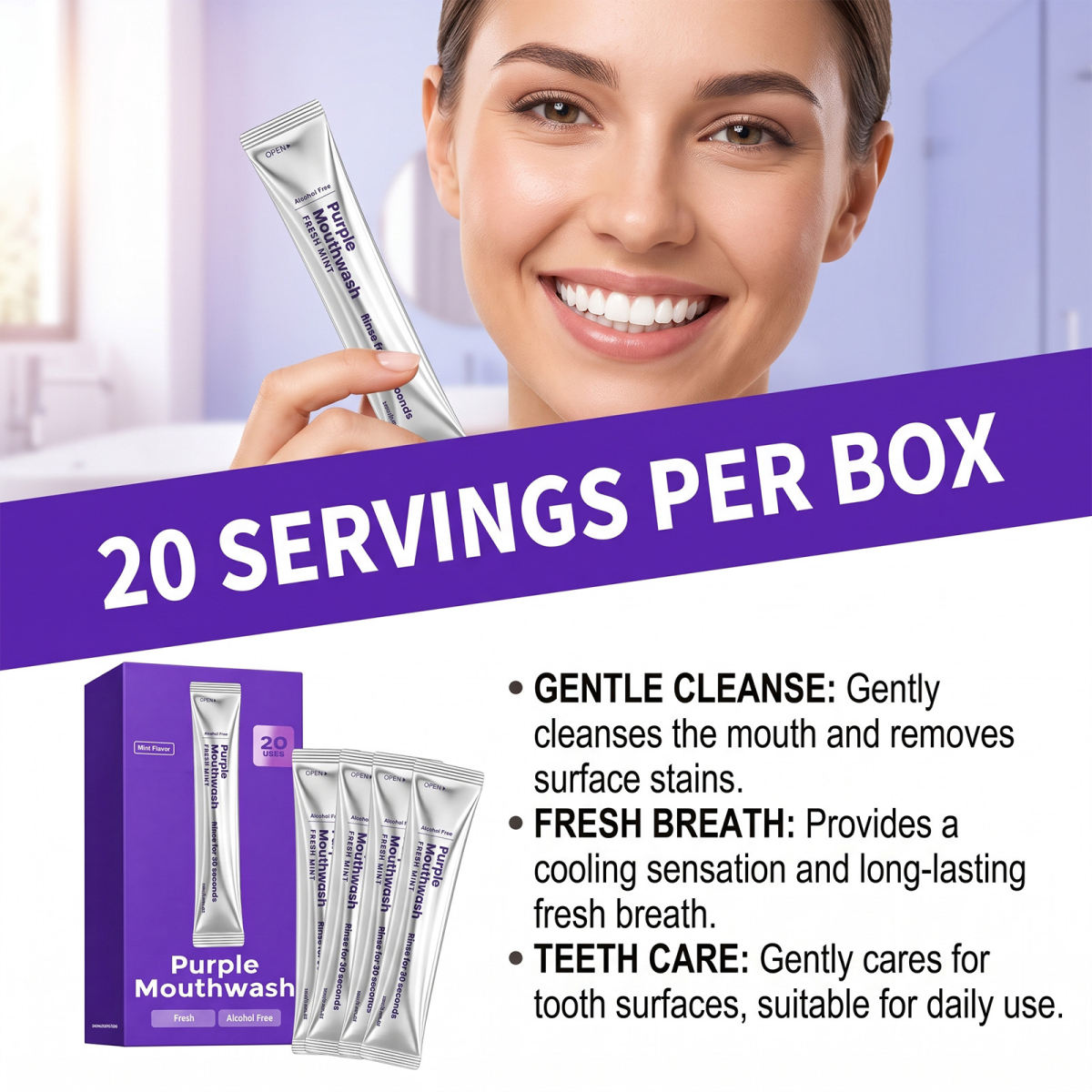 Purple Mouthwash Oral Care