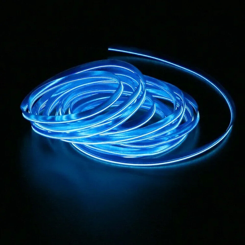 2m Blue LED Car Interior Decorative Atmosphere Wire Strip Light Accessories