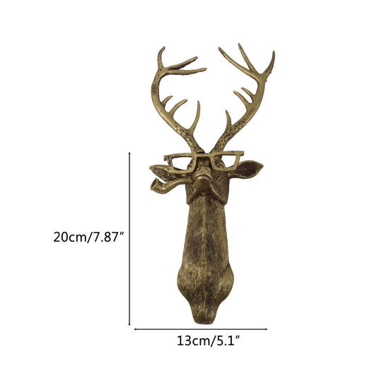 Artificial Deer Head Antlers Wall Decor Deer Head Wall Mount Geometric Stag Animal Head Wall Hanging Decor