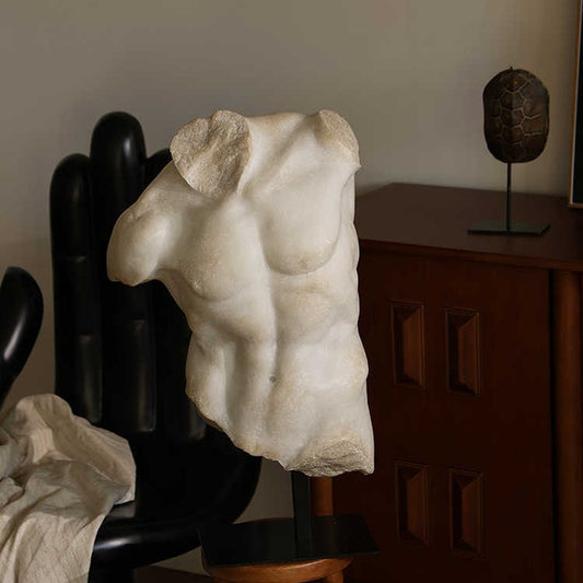 Upper Middle-ancient Style Half-body Male Body Strength And Beauty Sculptured Ornaments