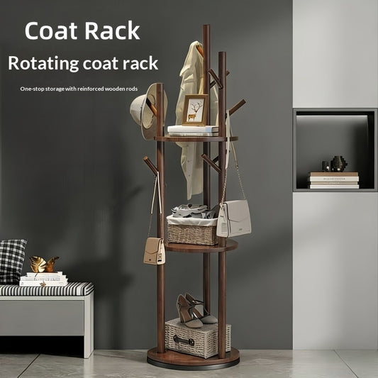 Simple Rotating Coat And Hat Rack For Home Use