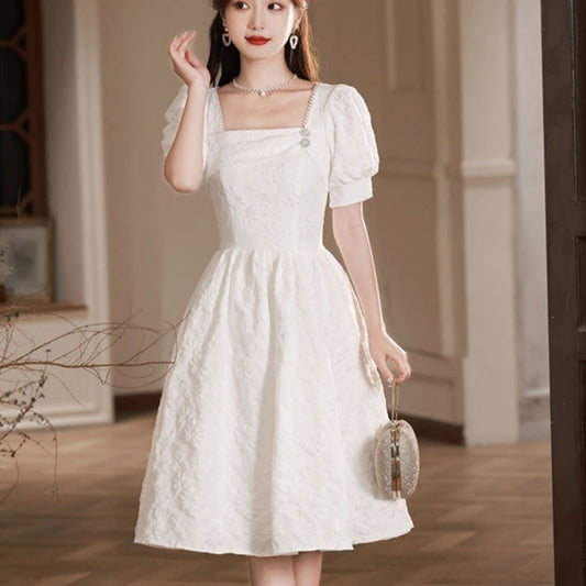 Womens Fashion Short-Sleeve Cocktail Dress