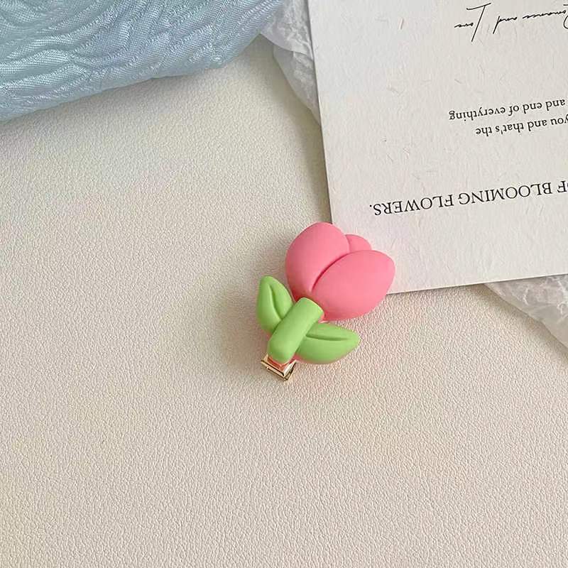 Cute Frosted Tulip Hair Clip