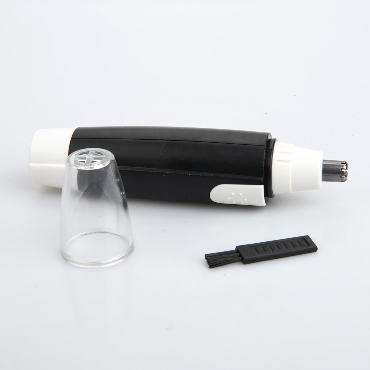 Electric Nose Hair Trimmer For Men Battery-powered Model In Black With No Paint Finish