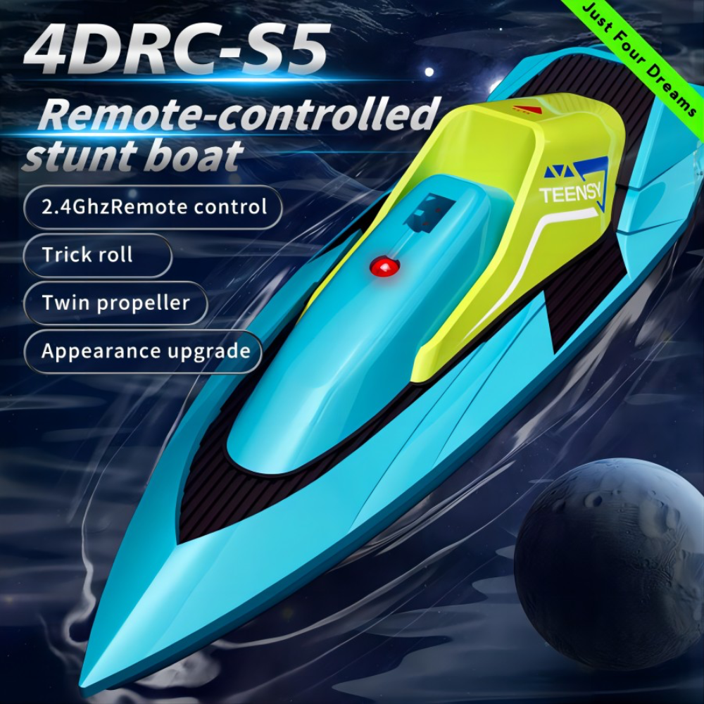 S5 Remote Control Boat For Swimming Pools And Lakes, 2.4GHz 20 MPH Racing Boat, Rechargeable Battery, Low Battery Alarm, Gifts For Boys And Girls, Logistics Sent Randomly By GOFO,USPS,UNI,UPS
