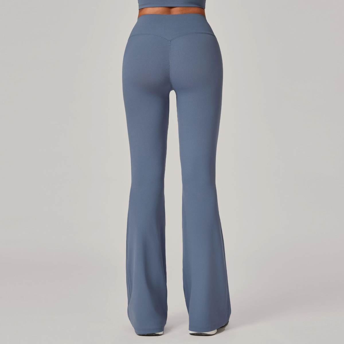 European And American Style Hidden Pleat Flared Yoga Pants For Women