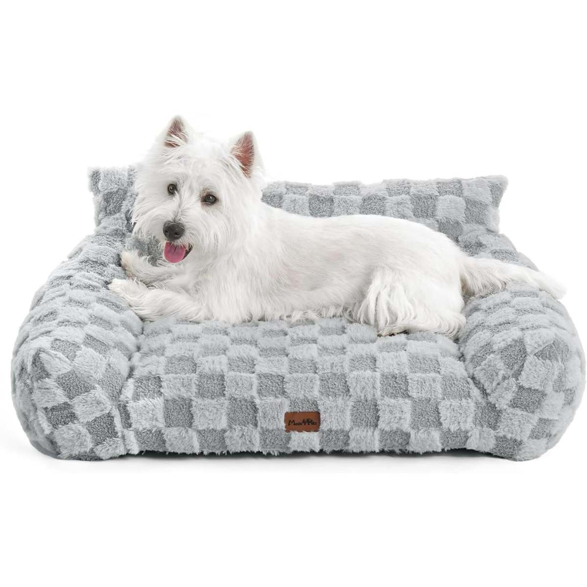Made4Pets Medium Sage Green Plaid Pet Sofa Bed,Pickup Only