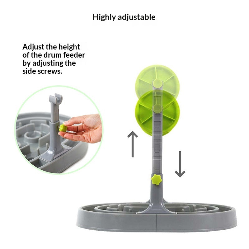 Roller Type Slow Feeding Dispenser Pet Bowl For Cats And Dogs