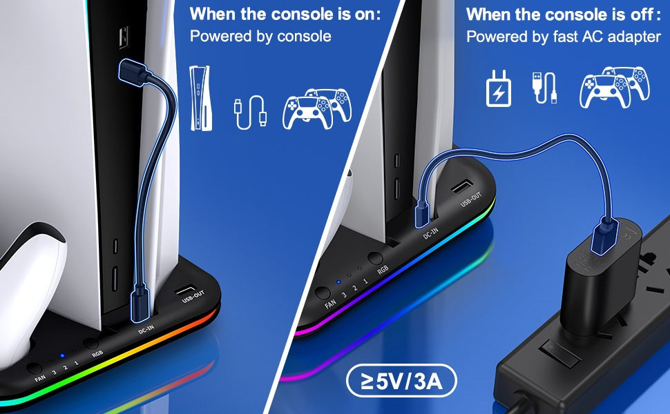 Slim Stand PS5 Controller Cooling Station