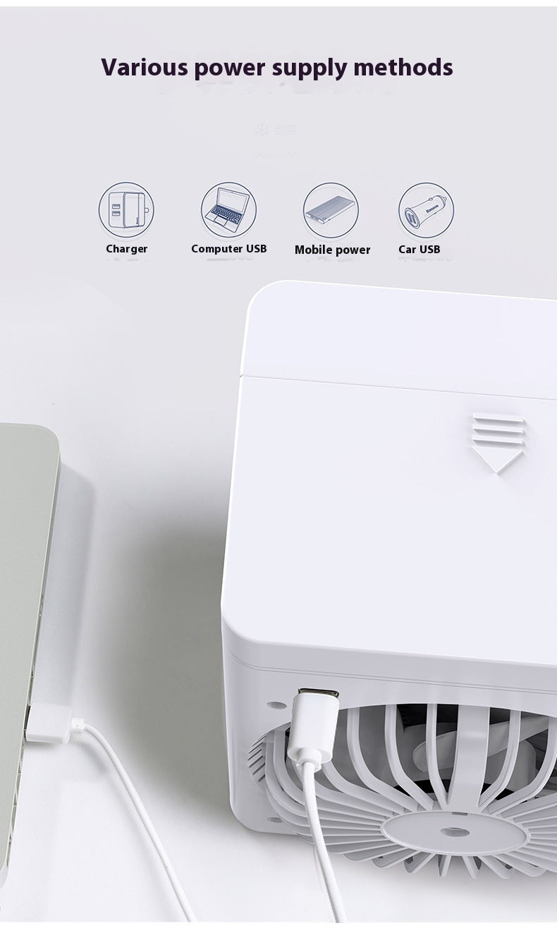 Humidifier Desktop Mini Air Cooler USB Water Cooling Fan