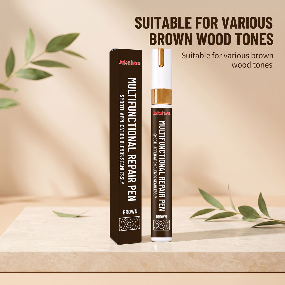 JAKEHOE Wooden Furniture Scratch Care Pen Refinishes And Maintains The Surface Shine Of Minor Scratches On Wooden Furniture.