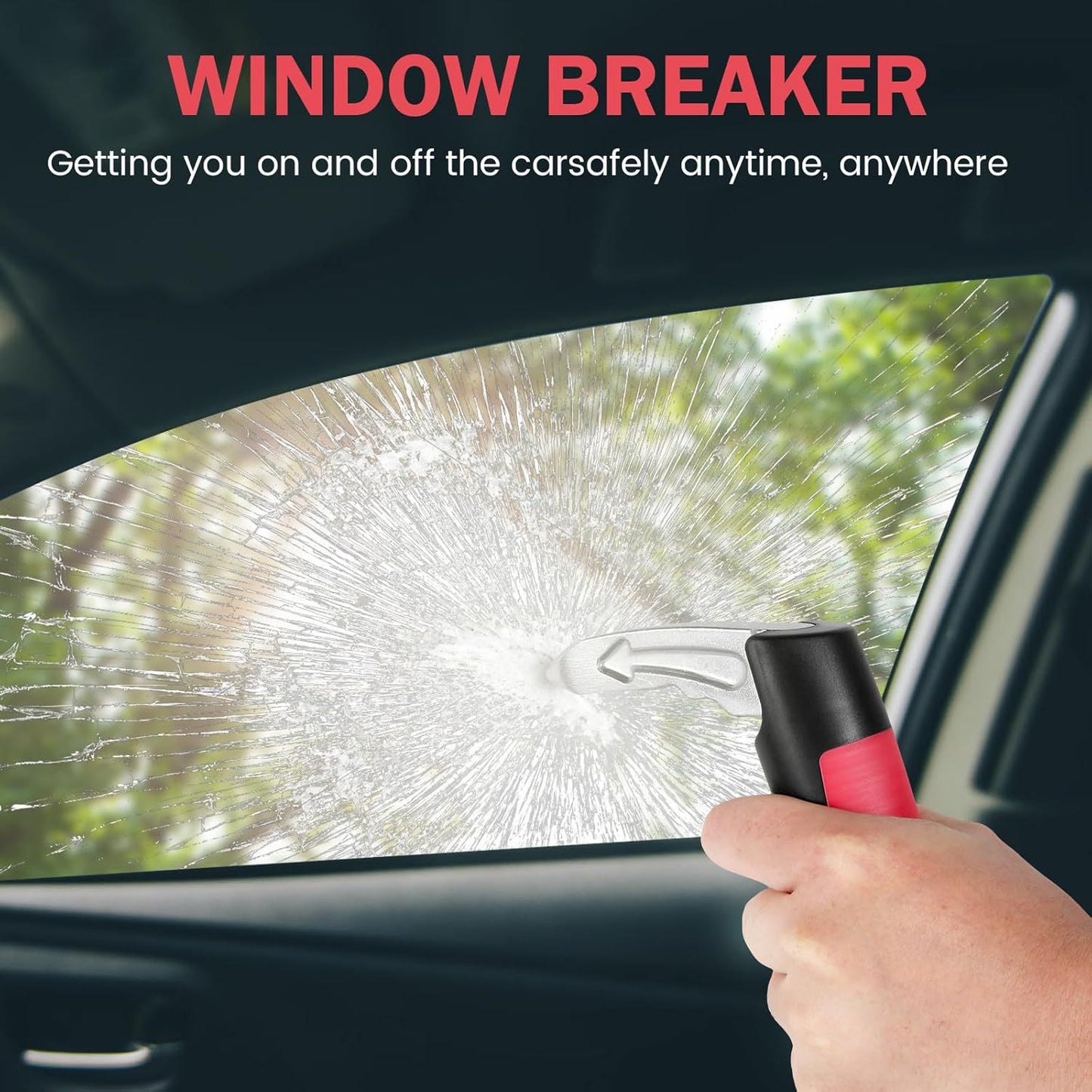 Car Door Assist Handle 2-in-1 Multifunctional Car Support Handle Window Breaker Seniors Car Handle Assist Emergency Tools