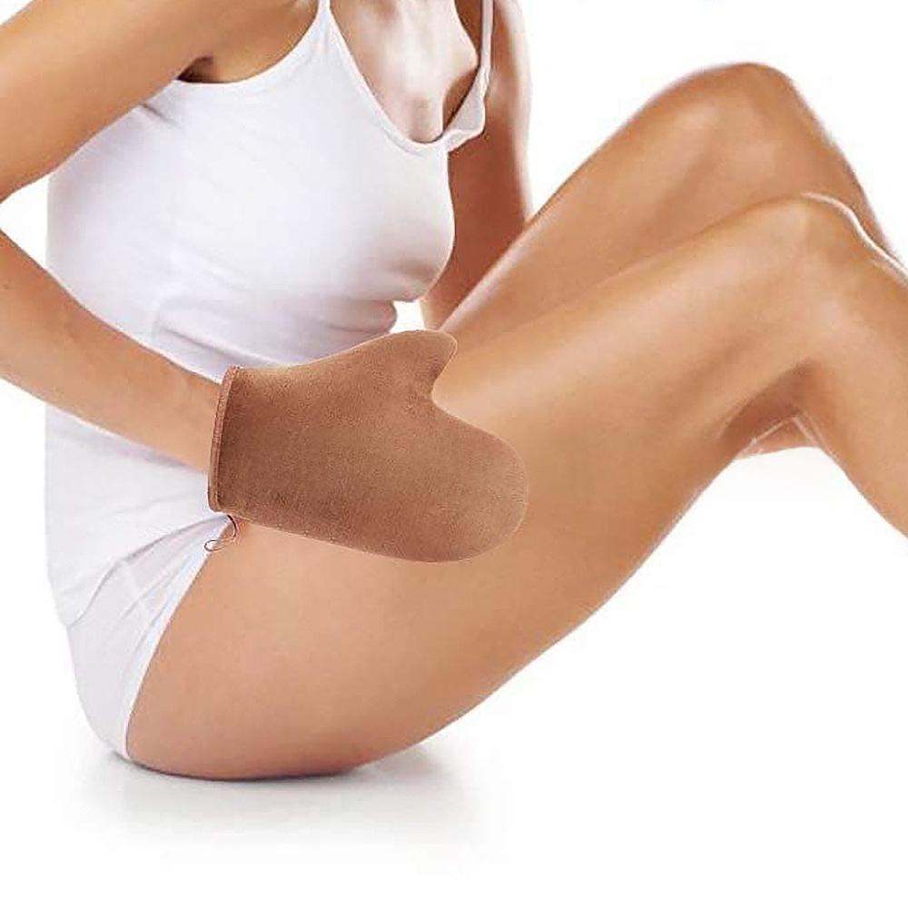Flocked Body Lotion Application Gloves