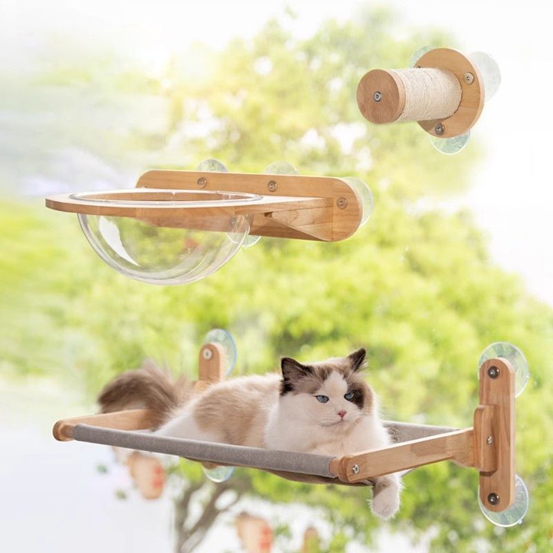 Pet Jumping Platform Window-mounted Suction-cup Hammock