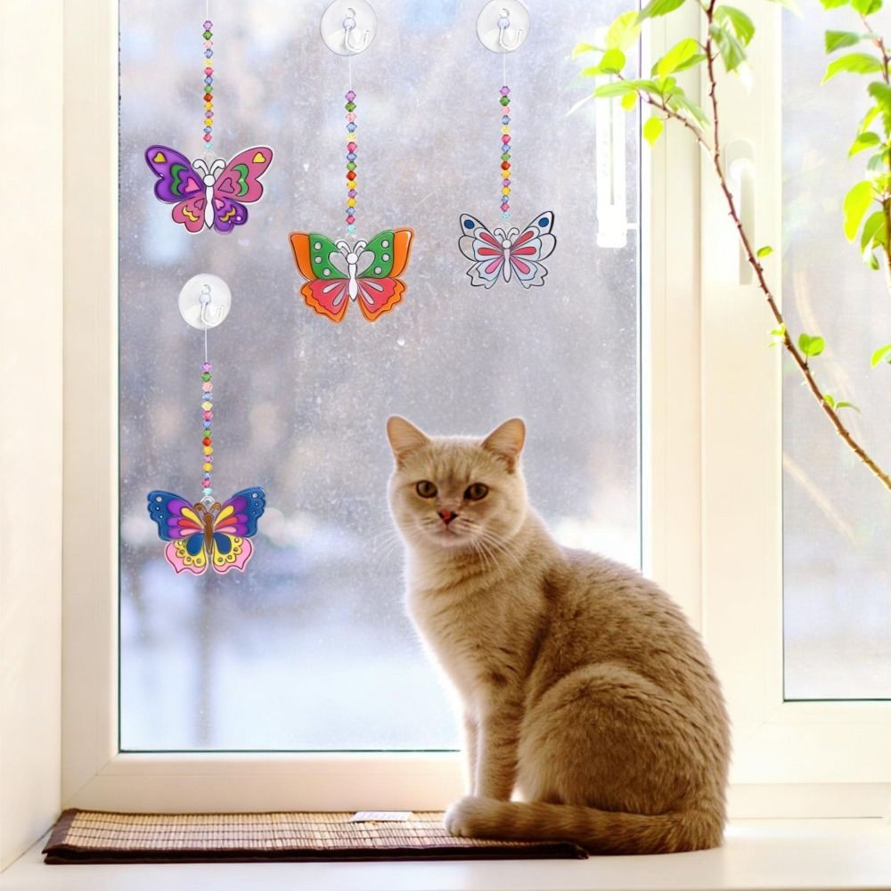 Butterfly Craft Set With 12 Acrylic Painting Boards And Accessories For Creative Room Decor And Party Decorations