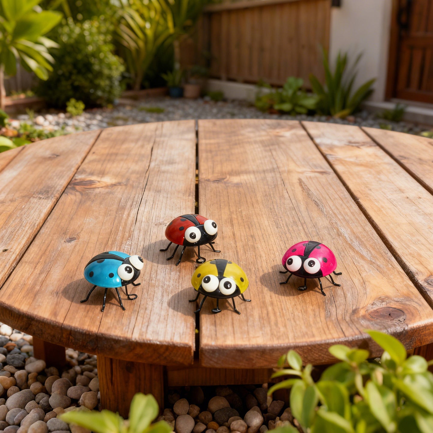 Wrought Iron Beetle And Ladybug Wall Decor For Outdoor Courtyards And Balconies
