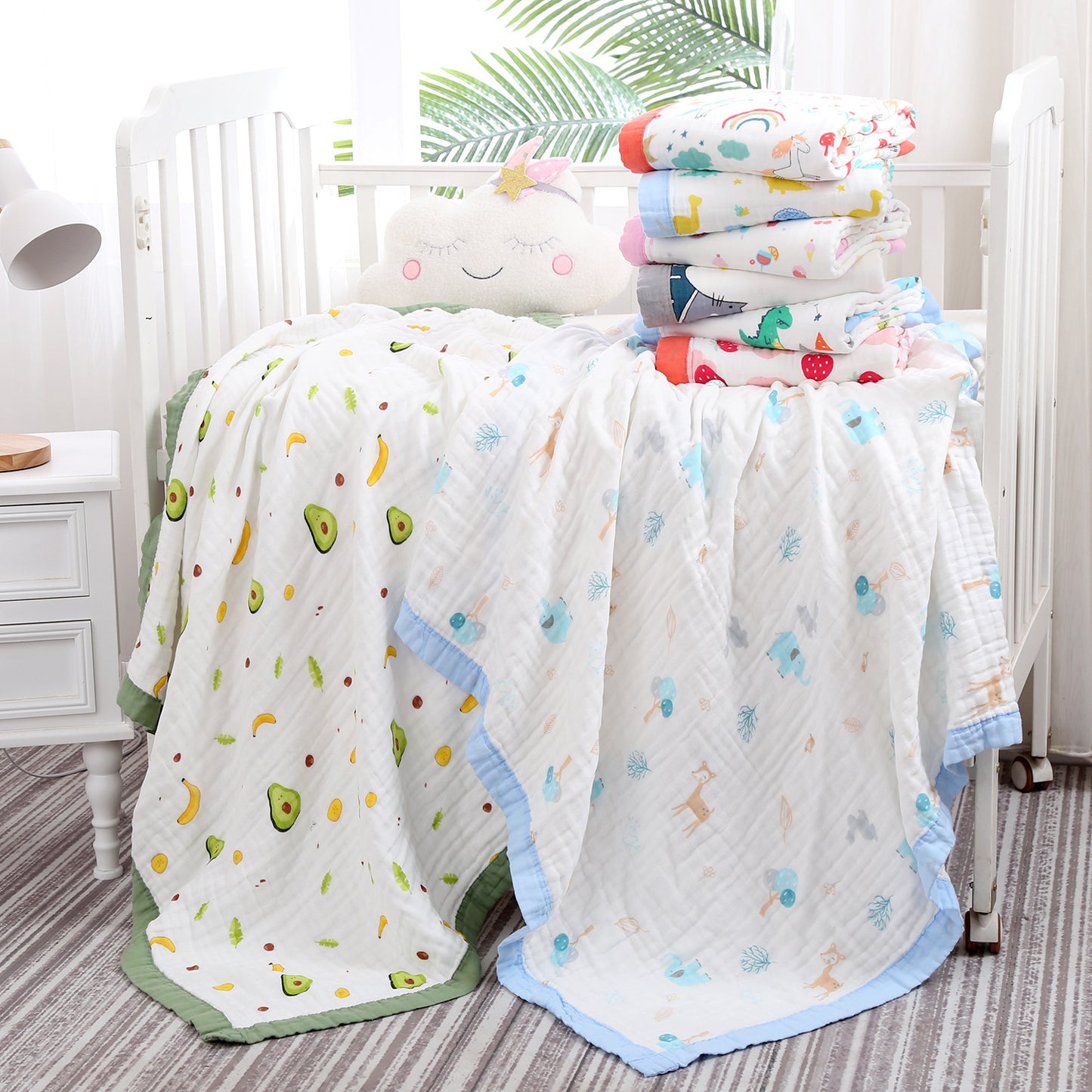 Baby Bath Towel Six-layer Pure Cotton Gauze Blanket