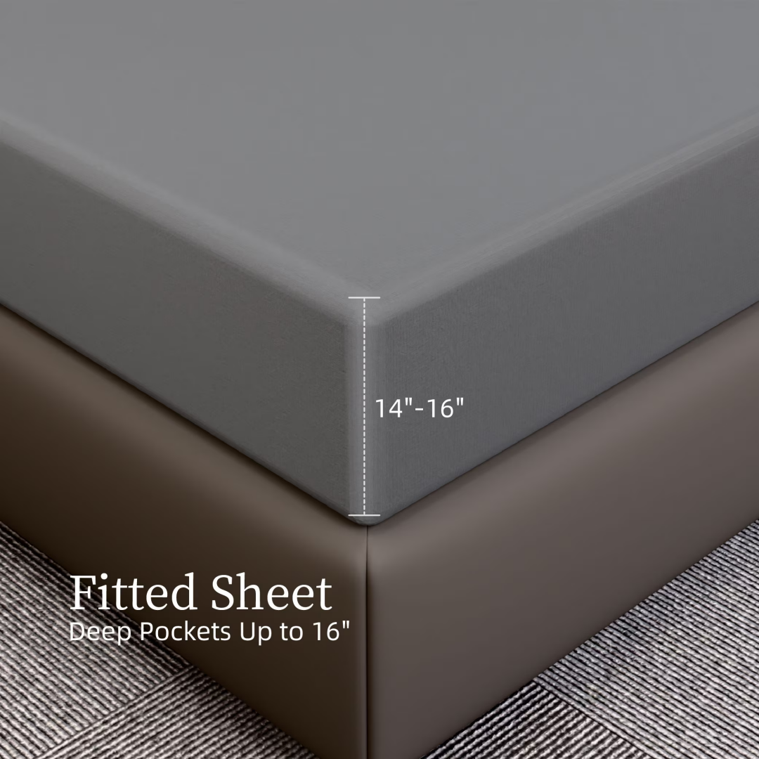 Bedding Queen Bed Sheets Set - 4 Piece Bedding - Brushed Microfiber - Shrinkage And Fade Resistant - Easy Care -Queen, Grey