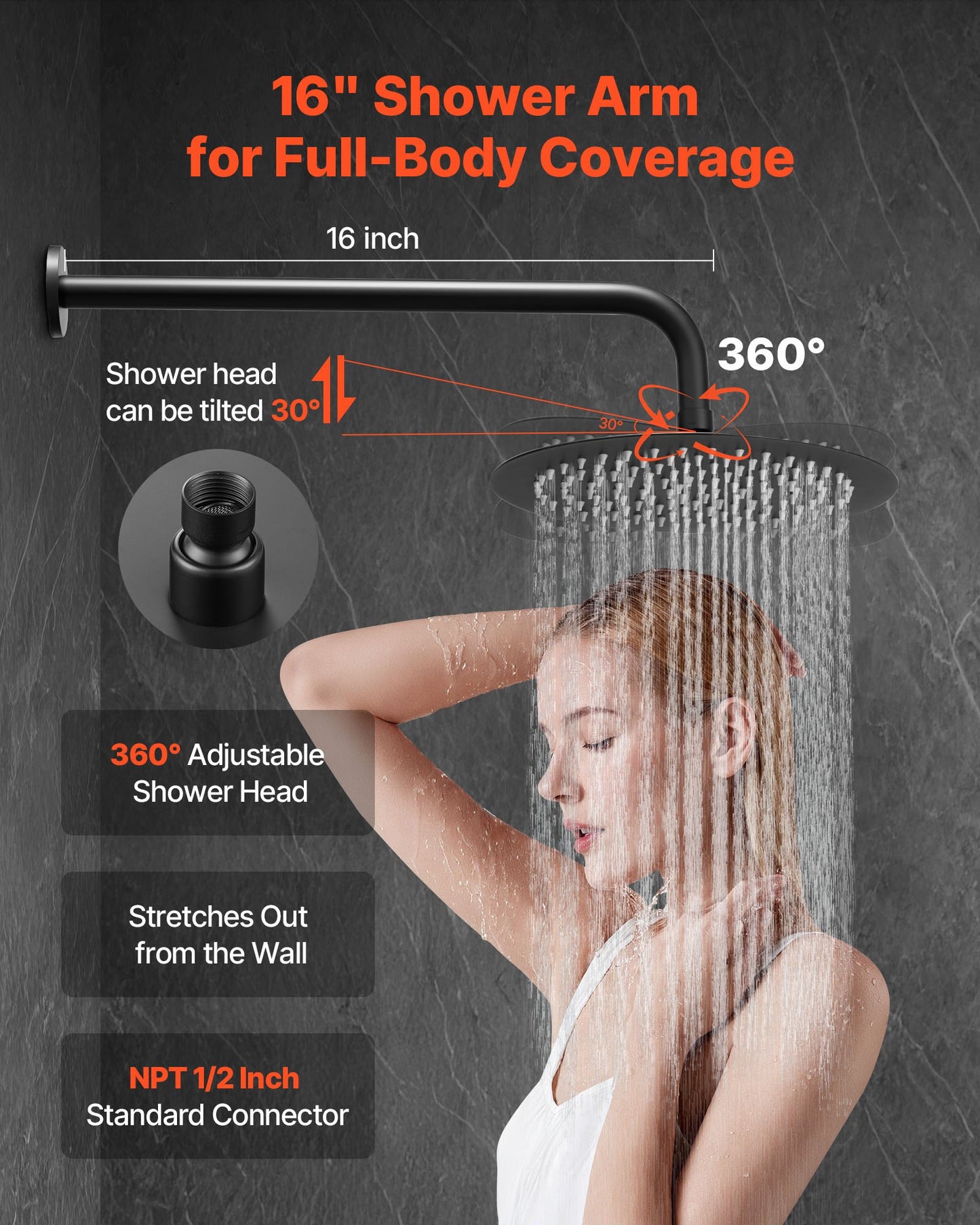 Shower Faucet Set, Rainfall Bathroom Shower System With 10-Inch Round Rain Shower Head And Handheld Spray, Wall Mounted Bath Fixtures With Brass Valve And Trim Kit, Matte Black