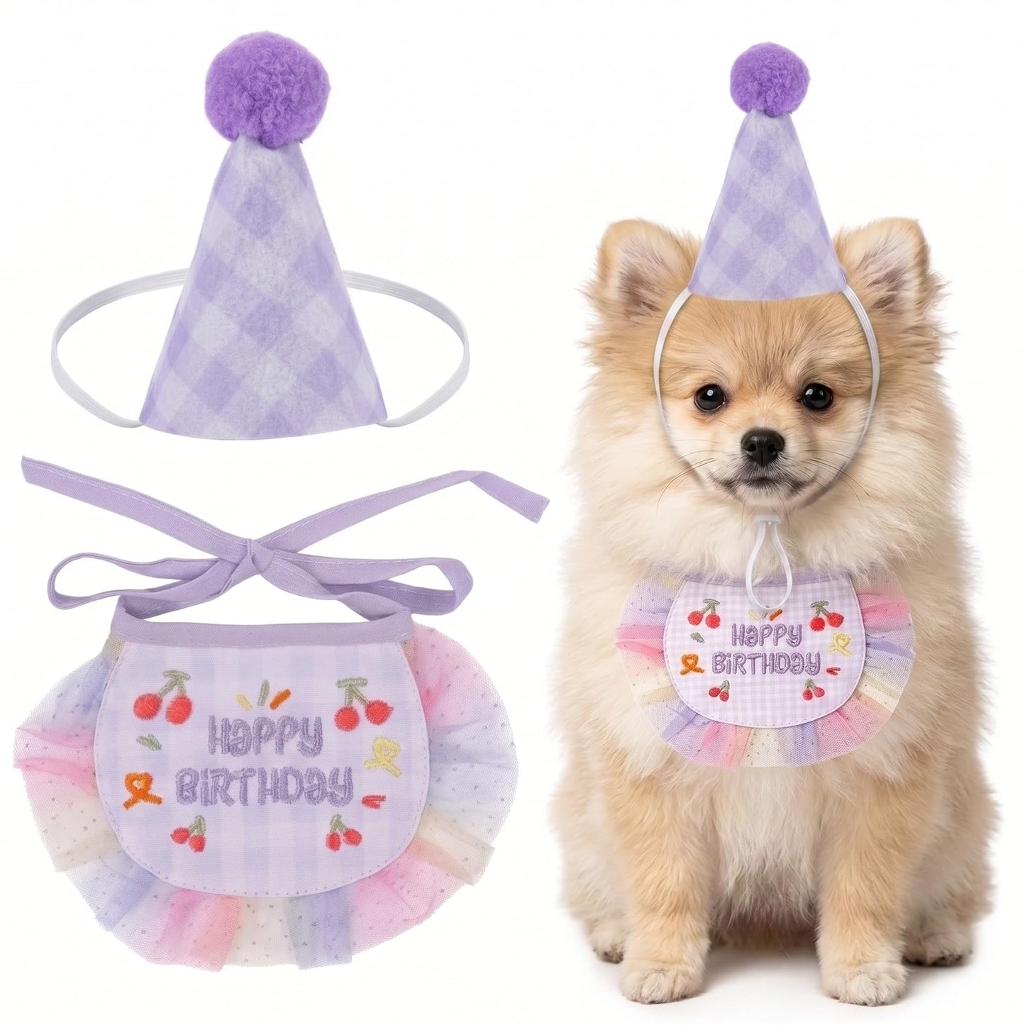 Cat Princess Costume Cat Tutu Dresses Kitte Birthday Hat Scarf Set Clothes Dog Outfit For Small Pet Birthday Party Halloween Wedding Photo Prop