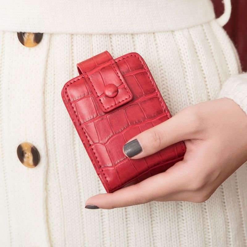 Stylish Portable On-the-go Makeup Bag For Womencreative Design With A Built-in Mirror