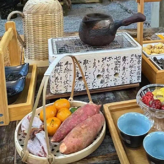 Portable Japanese-style Charcoal Barbecue Grill For Home And Outdoor Use