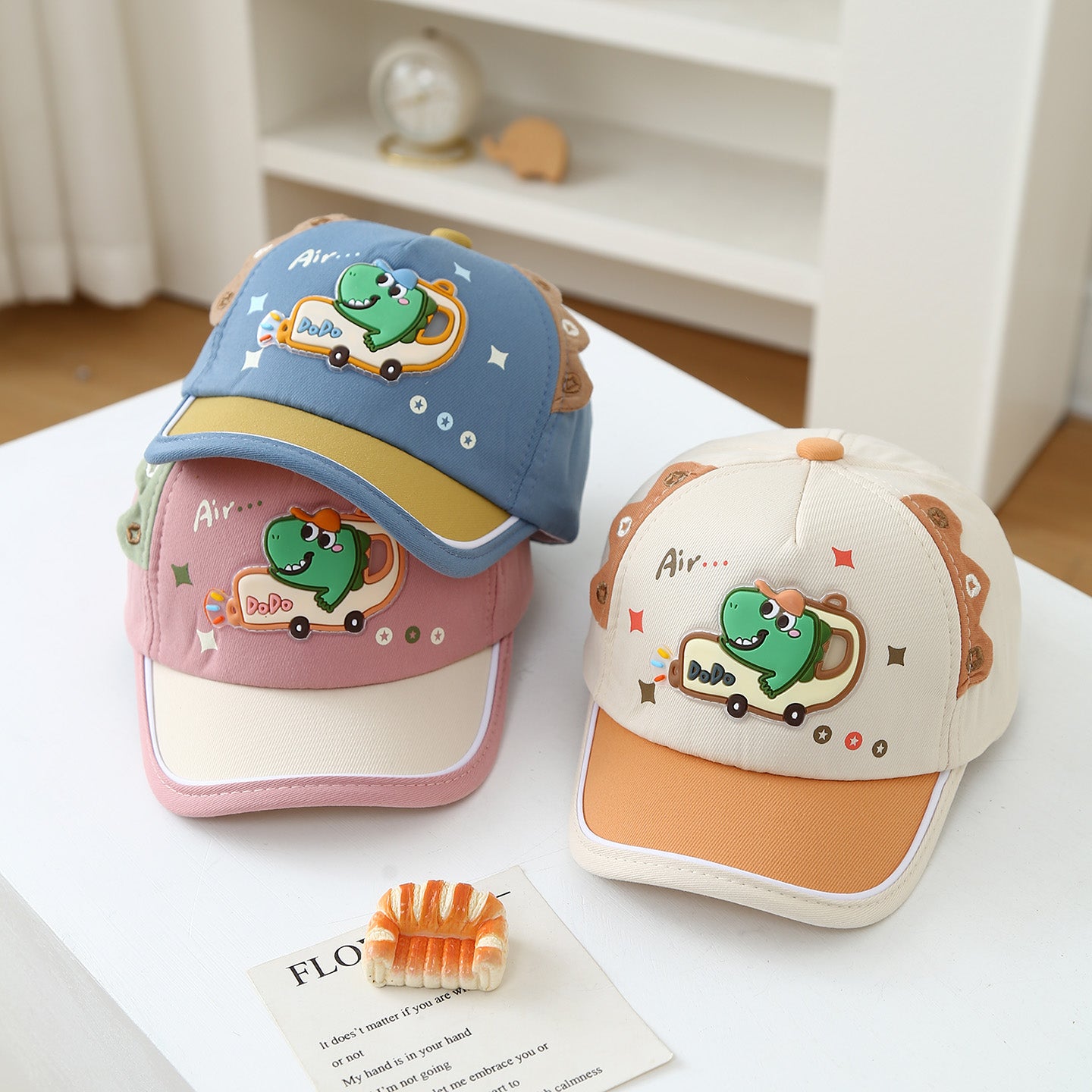 Korean-style Cartoon Car Dinosaur Baby Cute Style Baseball Cap With Soft Top, Fashionable Style Baby Hat For Outdoor Sun Protection And Shade