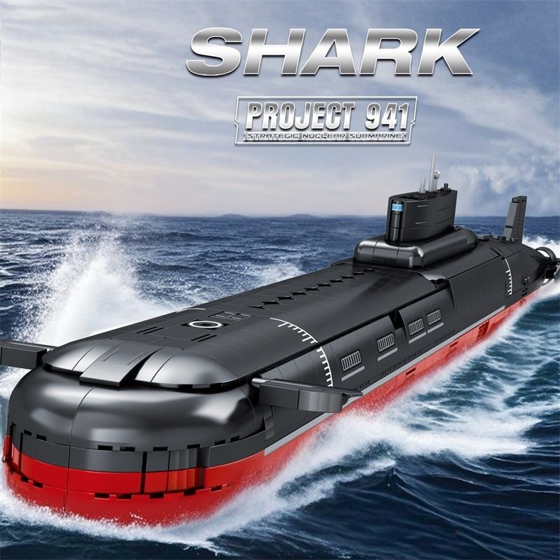 Military Typhoon Submarine Building Blocks Educational Desktop Decoration Toys