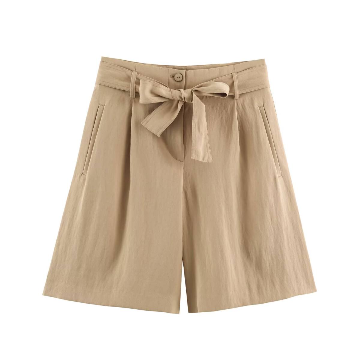 Summer New Arrival Bow-Knot Belt Casual Pants