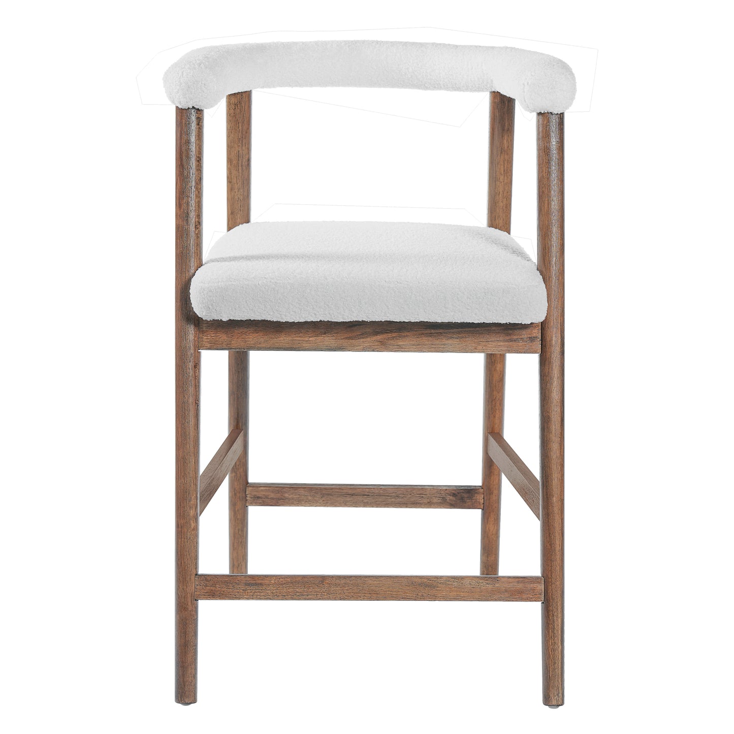24.5 Seat Height Bar Stools With Back,  Comfortable Counter Stools For Kitchen Island Dining Room, Set Of 2