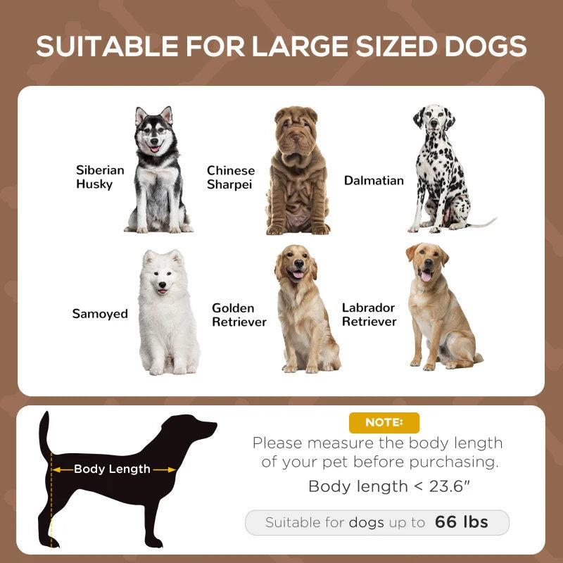 PawHut Elevated Portable Dog Cot Pet Bed With UV Protection Canopy Shade, 36 Inch, Coffee