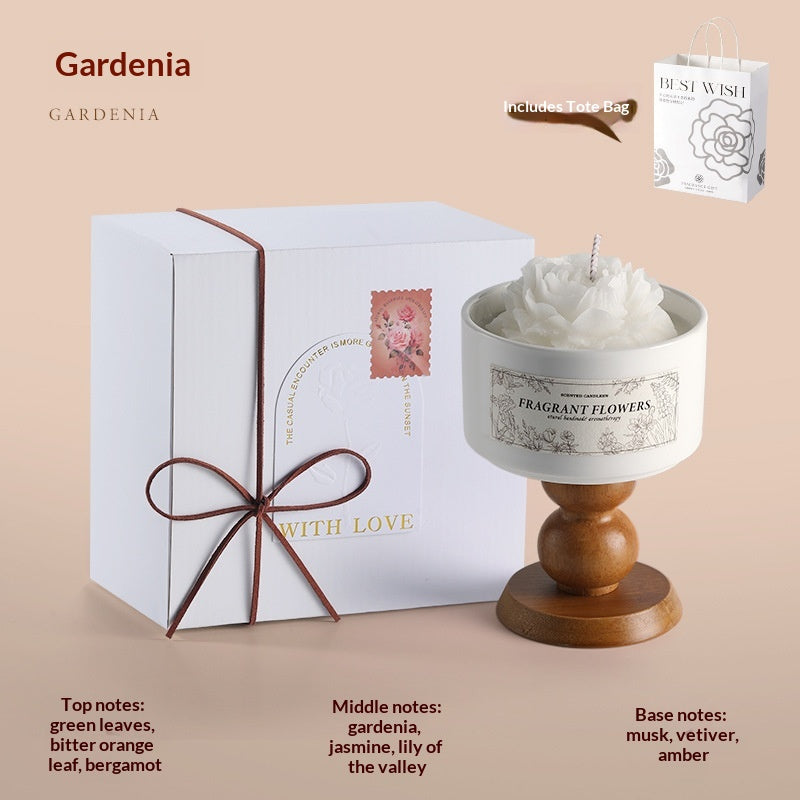 Camellia Scented Candle Gift Set Ornament Birthday Gift