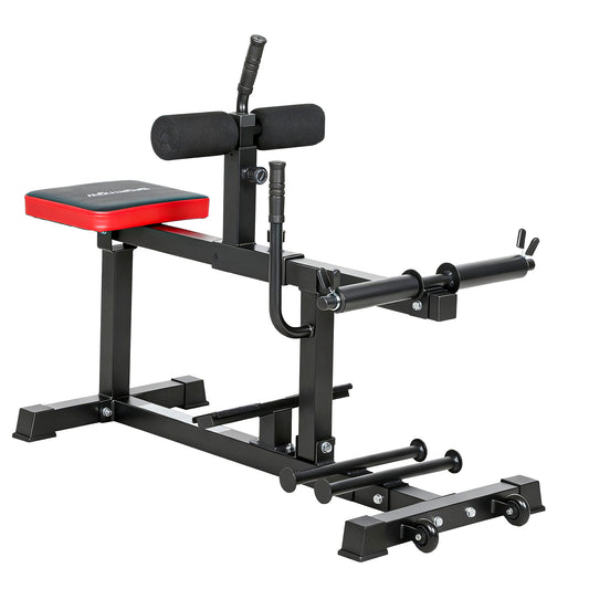 Beintrainings-Bank, Wadenhebemaschine, Mit Rädern, Sportequipment Für Fitness-Übungen Zuhause, Stahl, Schwarz