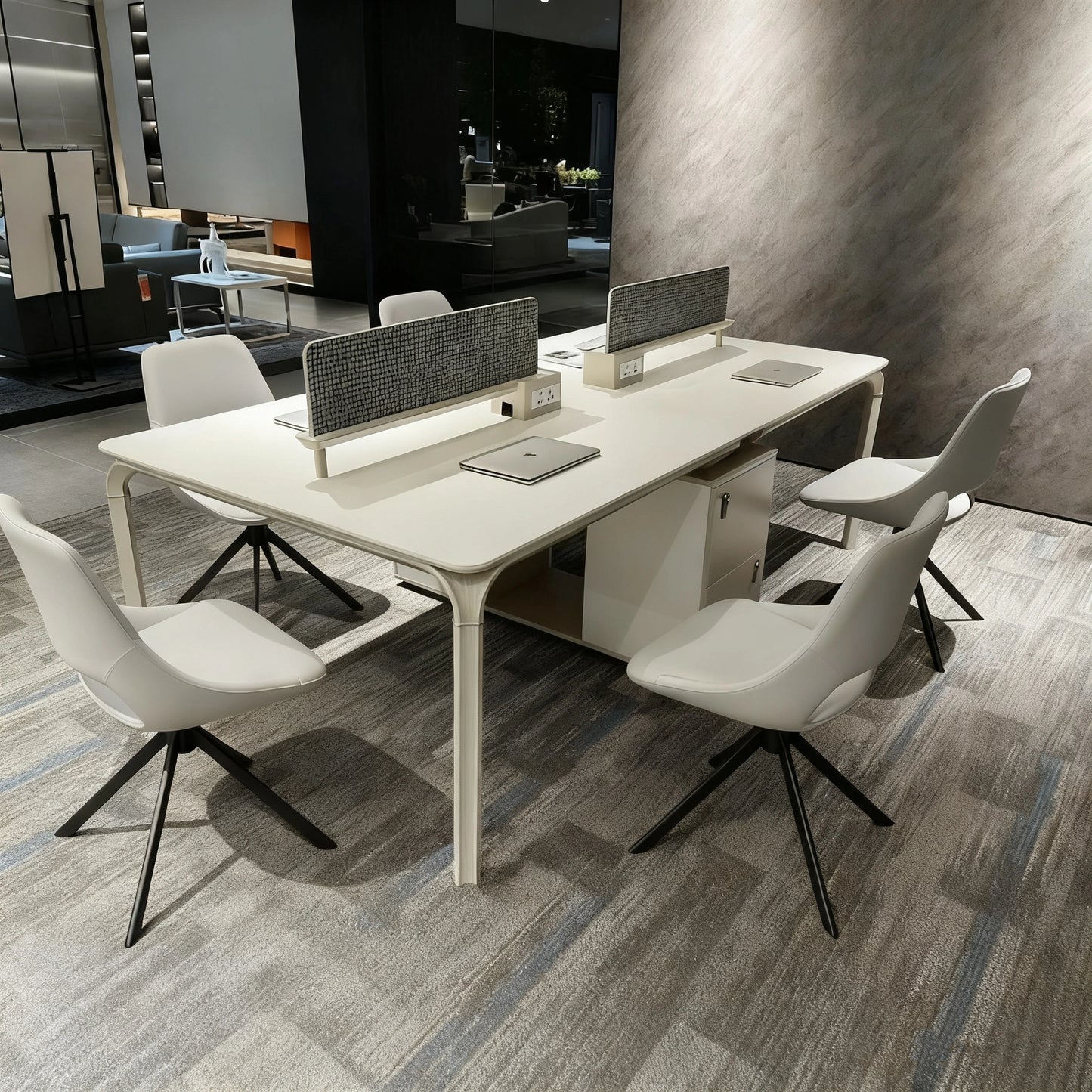 Dining Chairs Set Of 4, Comfortable Swivel Dining Room Chair, Metal Kitchen Chairs With GoldMesh Scratch-Resistant Leather And High Back  Light Gray, Set Of 4