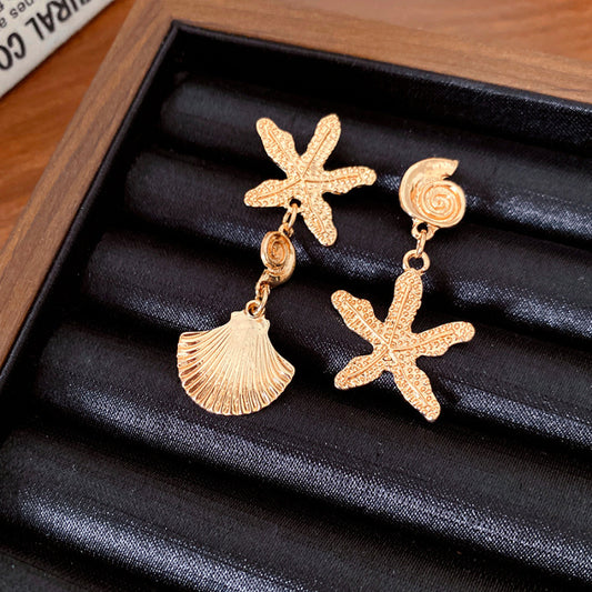 Retro Style Silver Flower Earrings Women Vintage Floral Drop Earrings Fashion Jewelry