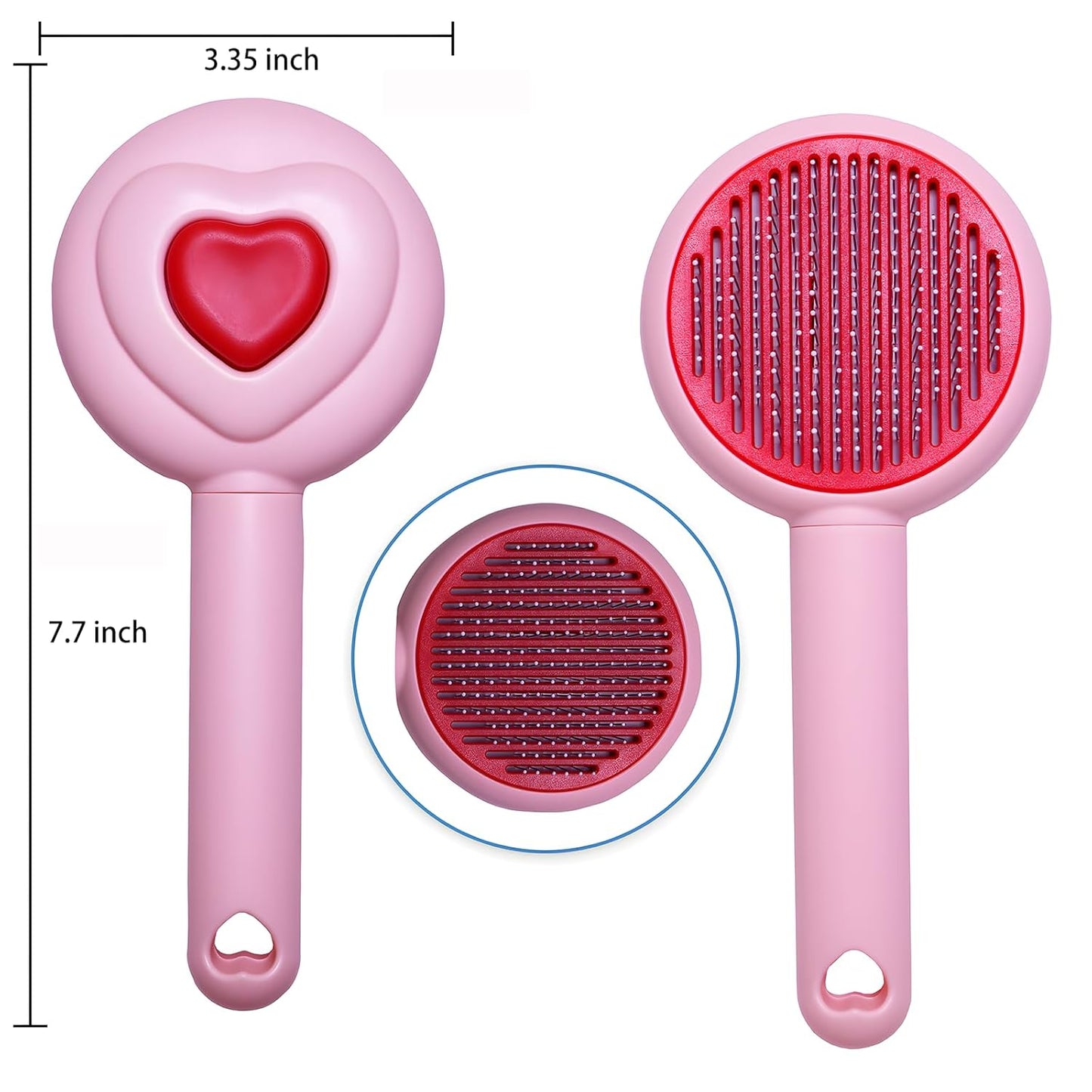Pet Beauty Hair Removal Comb Cat Brush - One Click Release Care Cat Comb Dog Hair Removal Brush